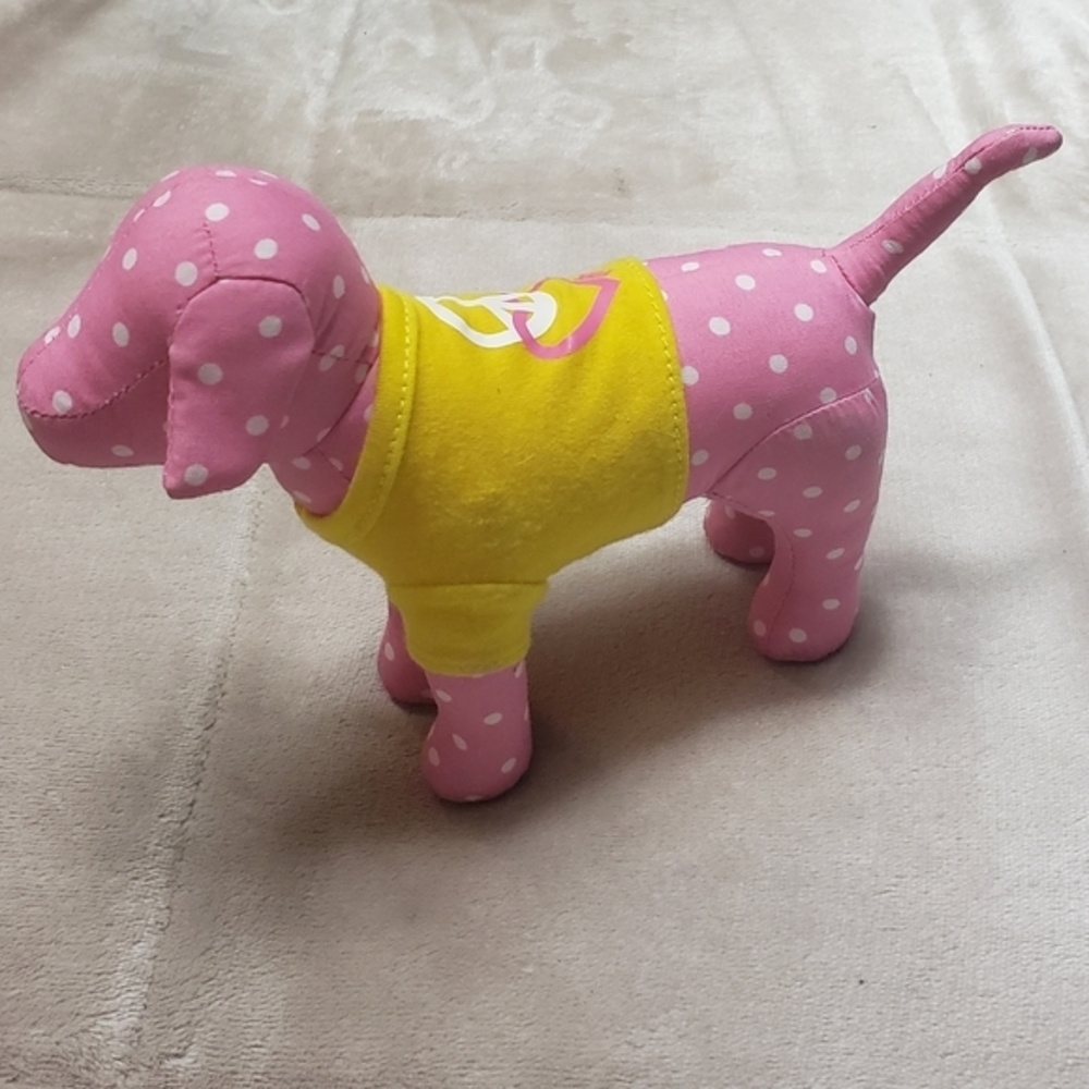 PINK || POLKA DOT STUFFED DOG⭐️